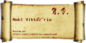 Nebl Viktória névjegykártya